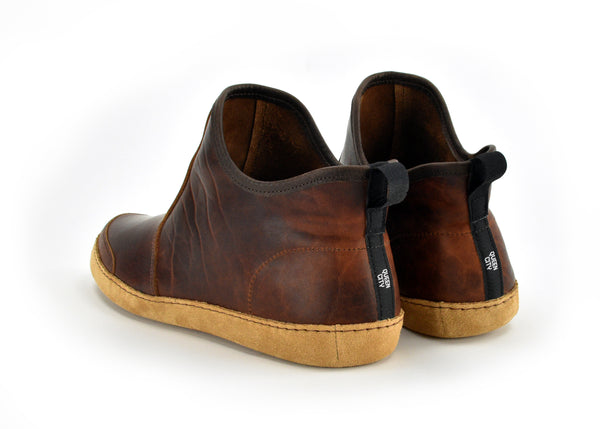 Vermont House Shoes Hi-Top - Tobacco Bison