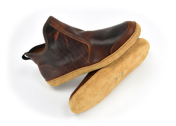 Vermont House Shoes Hi-Top - Tobacco Bison