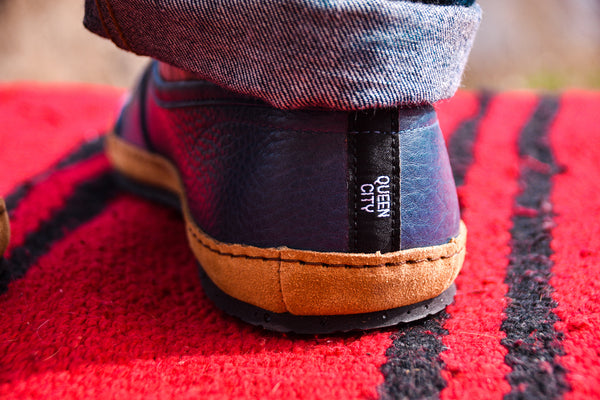 Vermont House Shoes: Loafer - Cobalt - back view