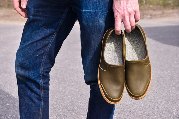 Vermont House Shoes: Loafer - Olive