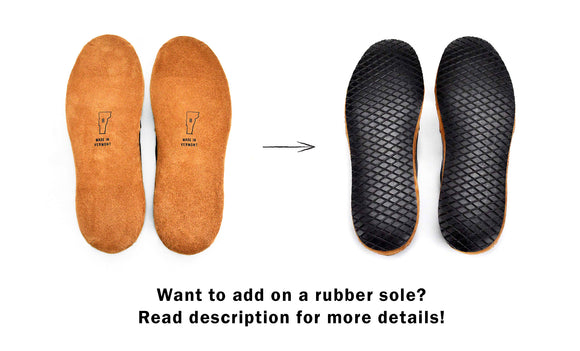 Vermont House Shoes®: Hi-Top - Tan. Add rubber sole